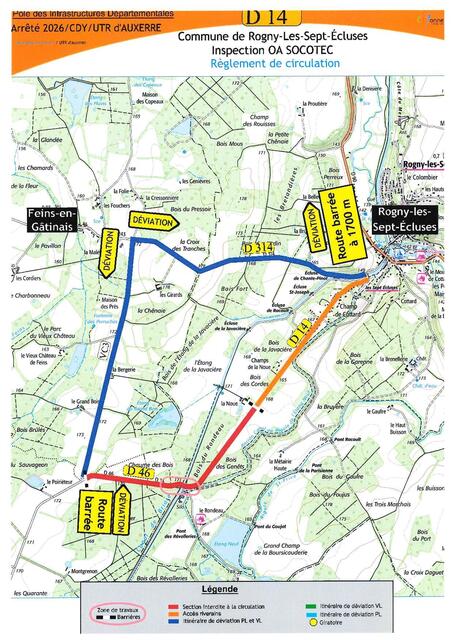 Plan interdiction et déviation 20 au 29 07 2026
